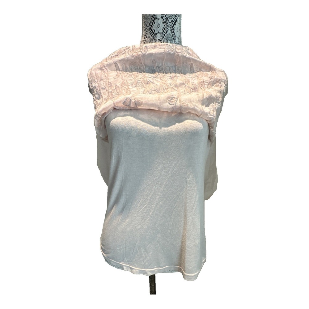 Elena Baldi Shirt Size S‎ Made In Italy Silk Cottagecore  peasant pink BOHO - Picture 11 of 13